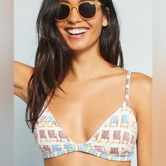 New! Patbo beach chair pattern triangle bikini top 19886 - Picture 1 of 10